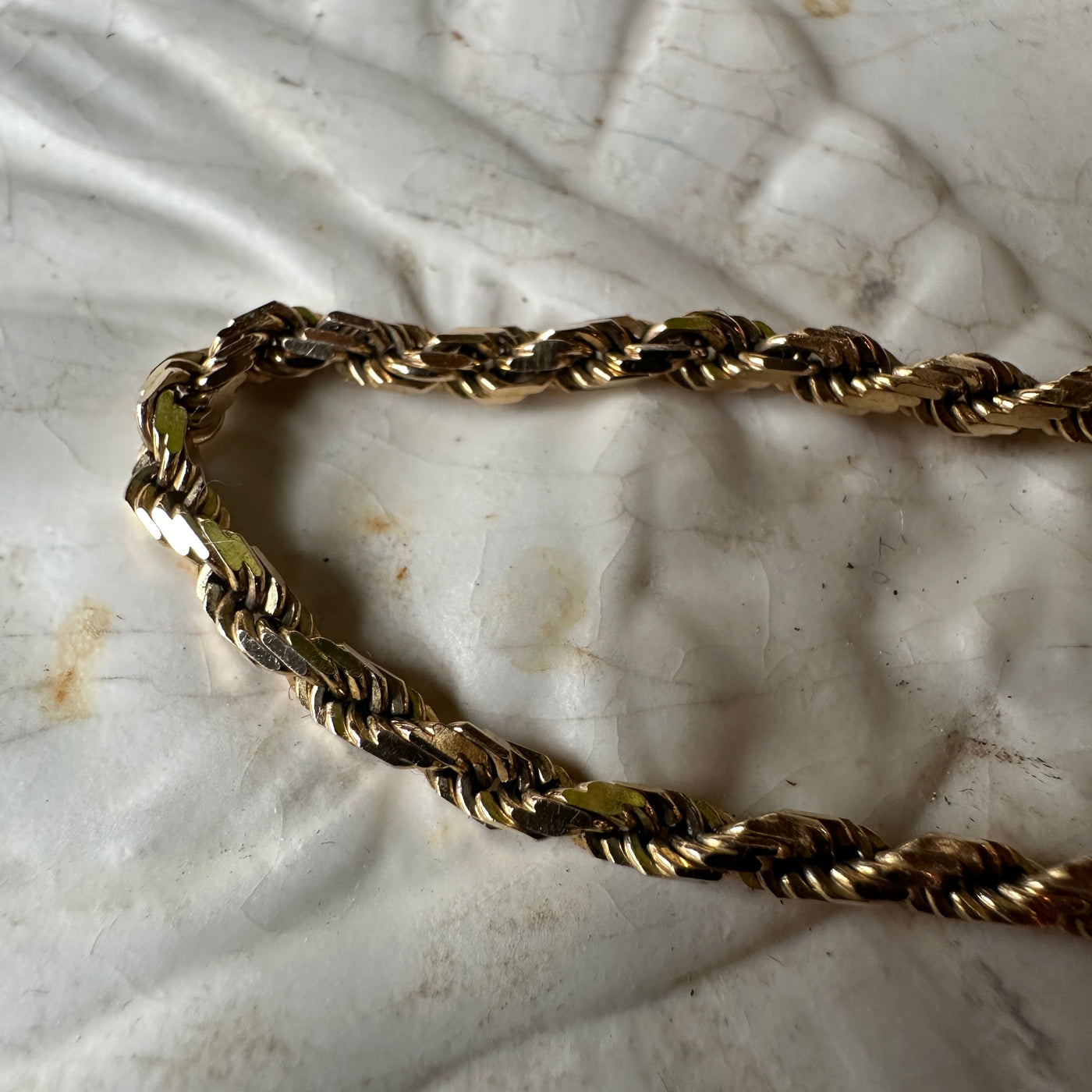 14k Gold Rope Chain Bracelet Italian Fine Jewelry