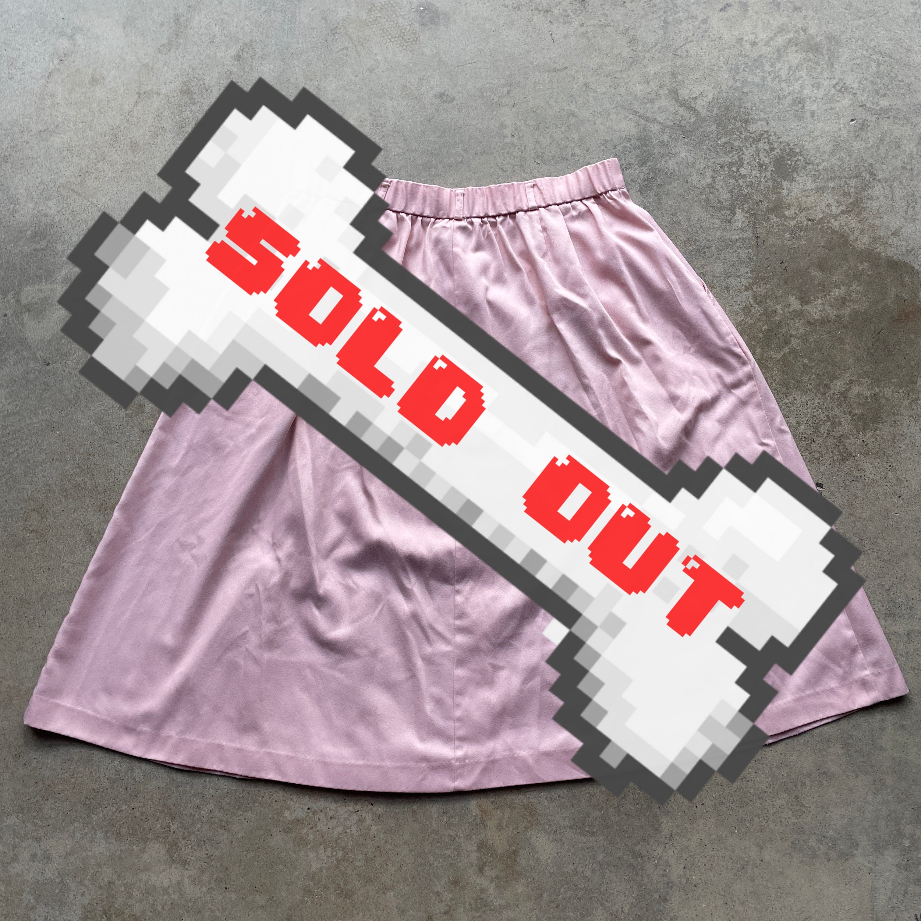 1980s Vintage Baby Pink “Koret” Buttonet Circle Skirt