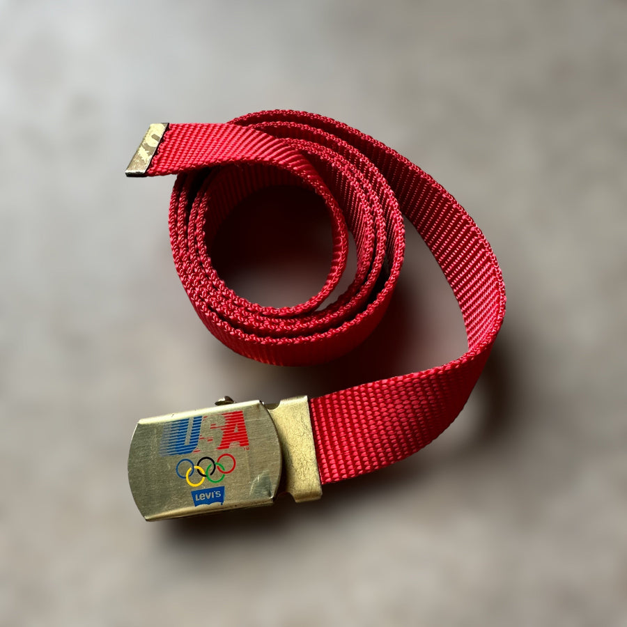 1984 olympics Levi's belt and buckle in red (USA)
