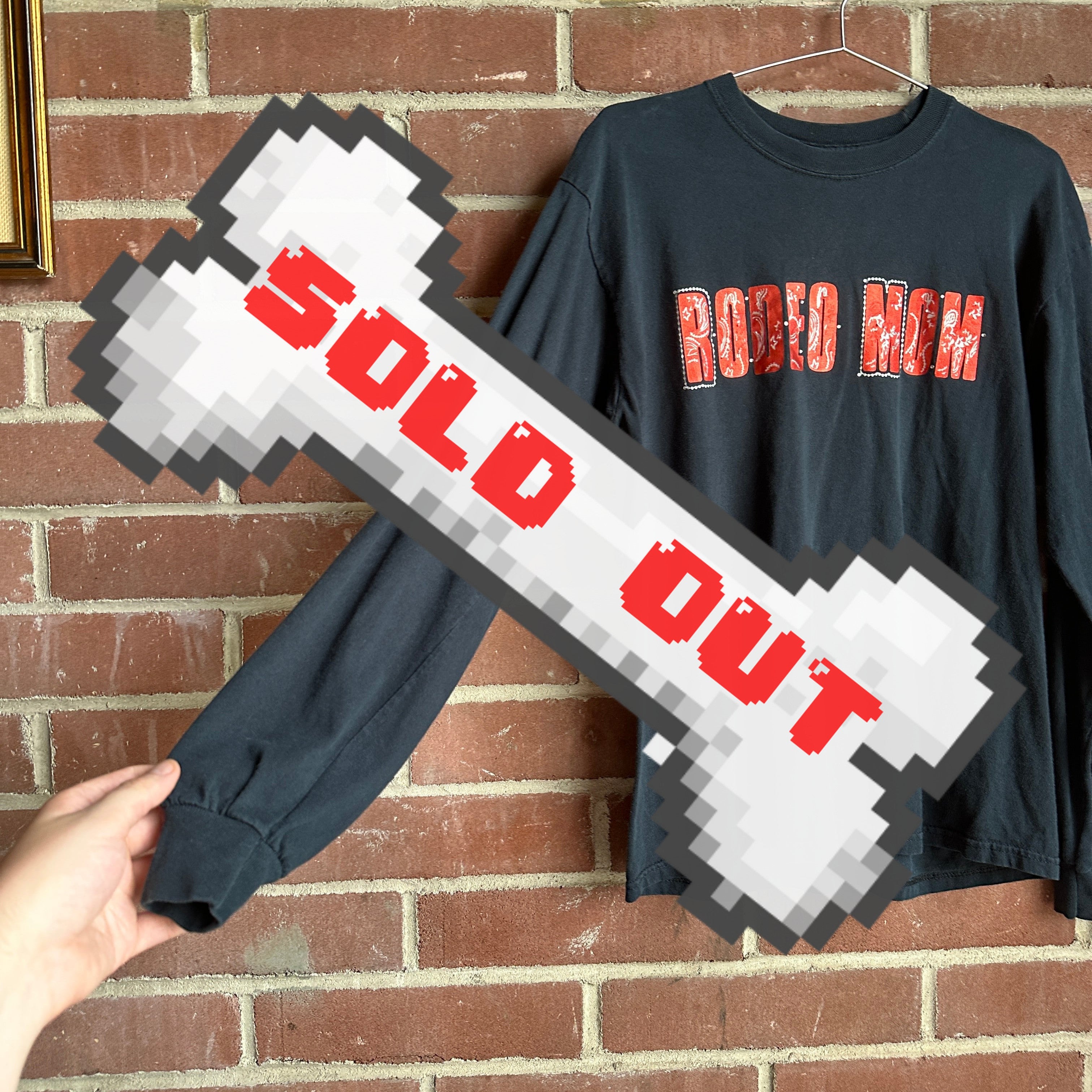 2000s Black “Rodeo Mom” Long-Sleeve T-Shirt