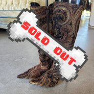 2000s Diba Knee-High Tapestry Paisley Boots