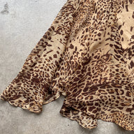 2000s Tan/Brown Leopard “Together” Maxi-Skirt