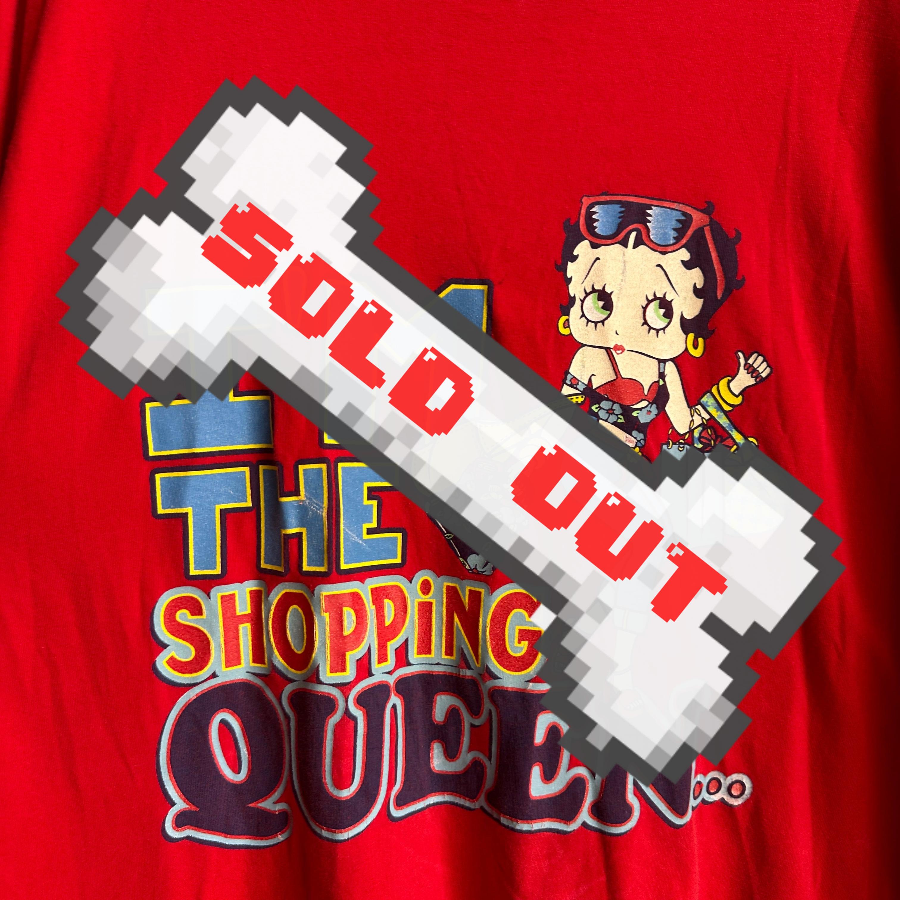 2002 Red Betty Boop “I’m the Shopping Queen” V-Neck T-Shirt