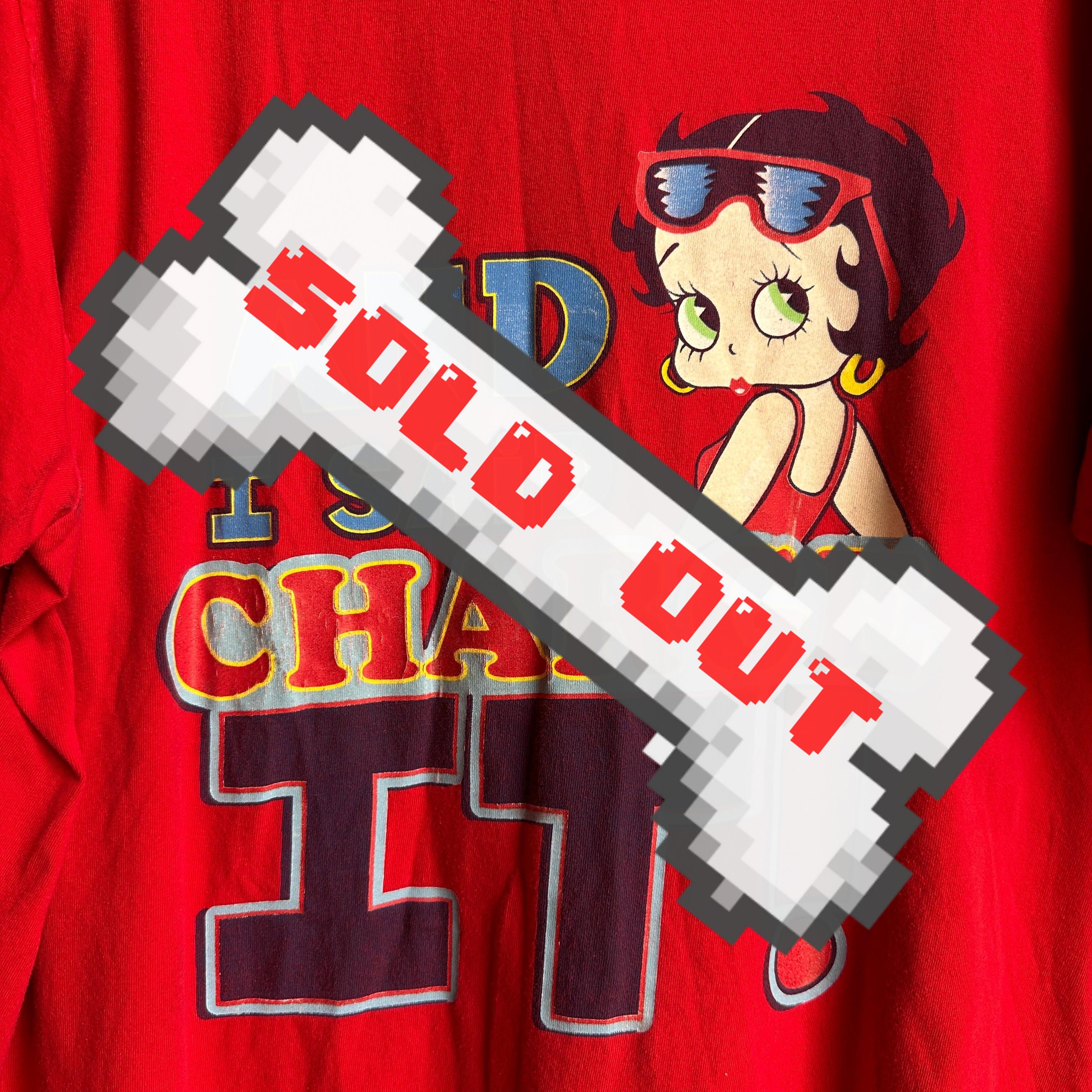 2002 Red Betty Boop “I’m the Shopping Queen” V-Neck T-Shirt