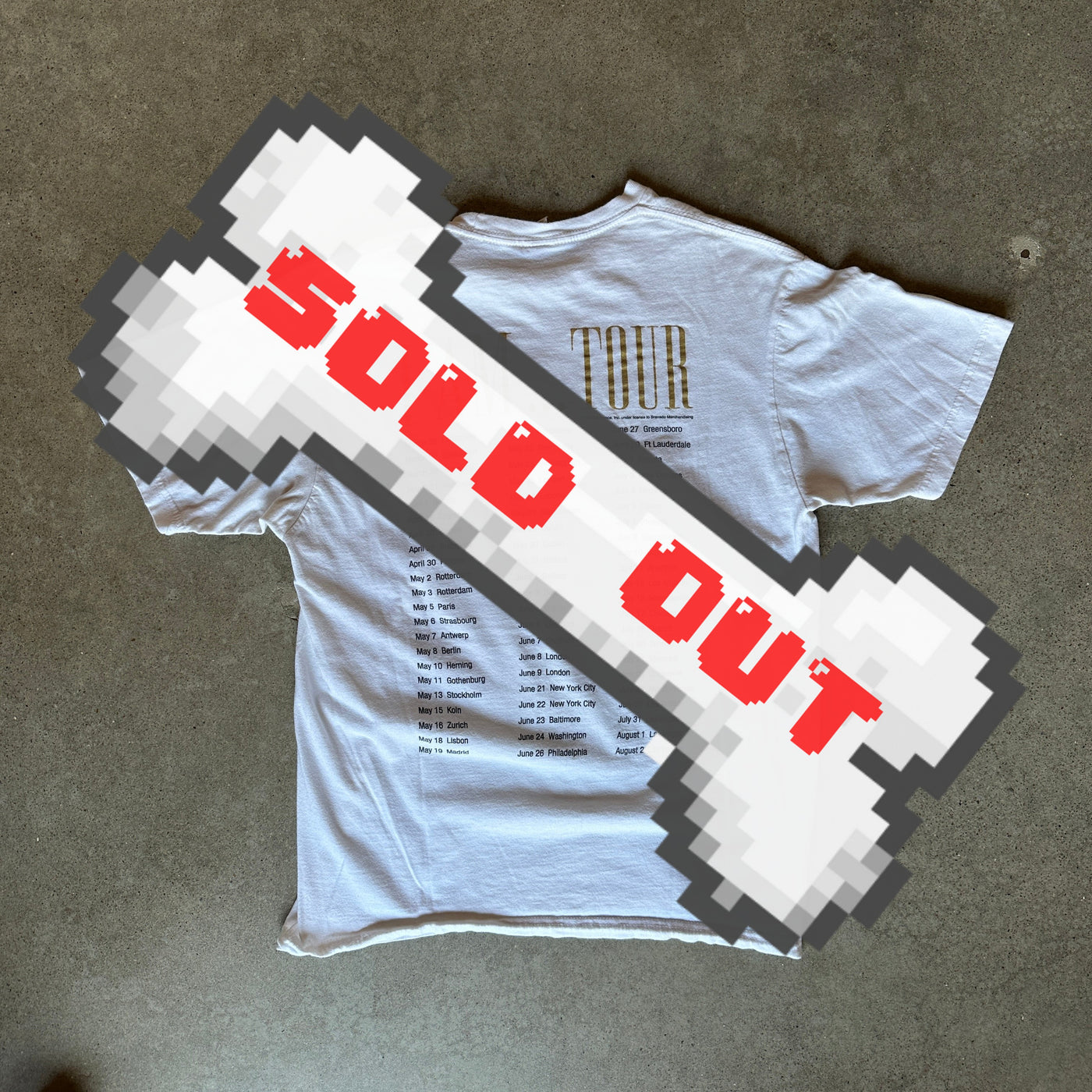 2009 White “I Am… Beyoncé” World Tour Merch T-Shirt