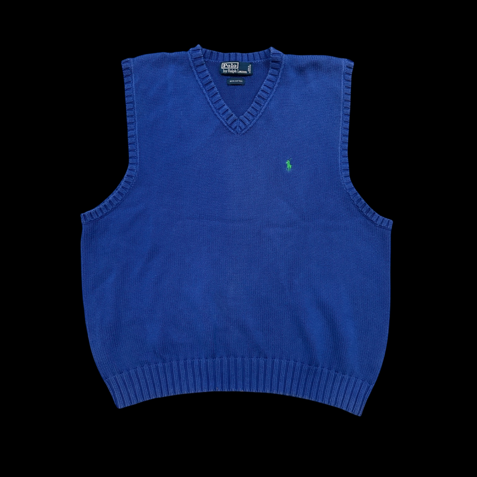 90s Polo Ralph Lauren Blue Knit Sweater Vest