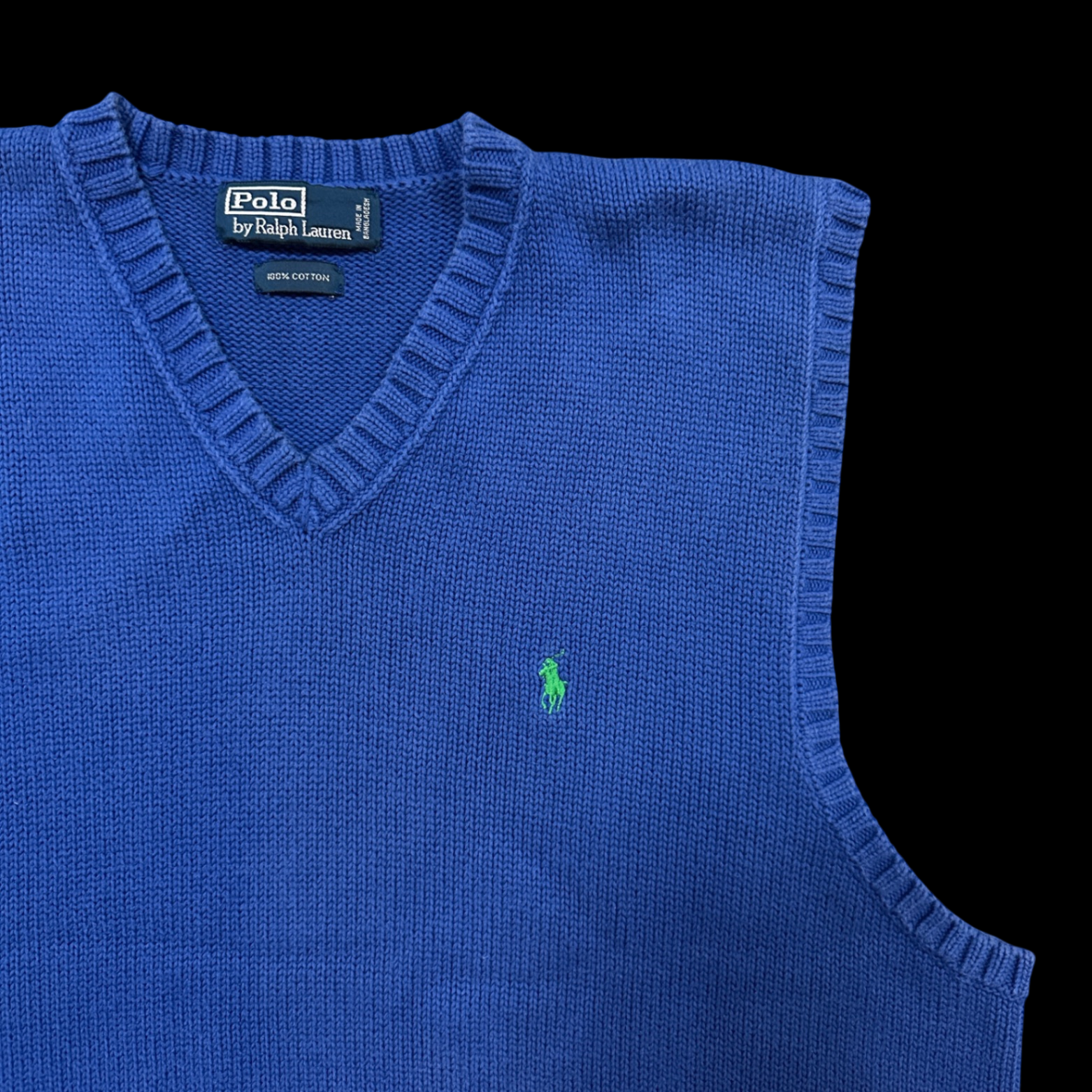 90s Polo Ralph Lauren Blue Knit Sweater Vest