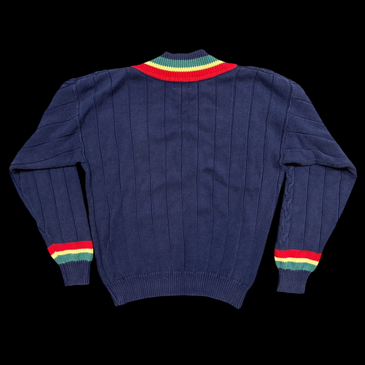 90s Izod Cable Knit V-Neck Sweater