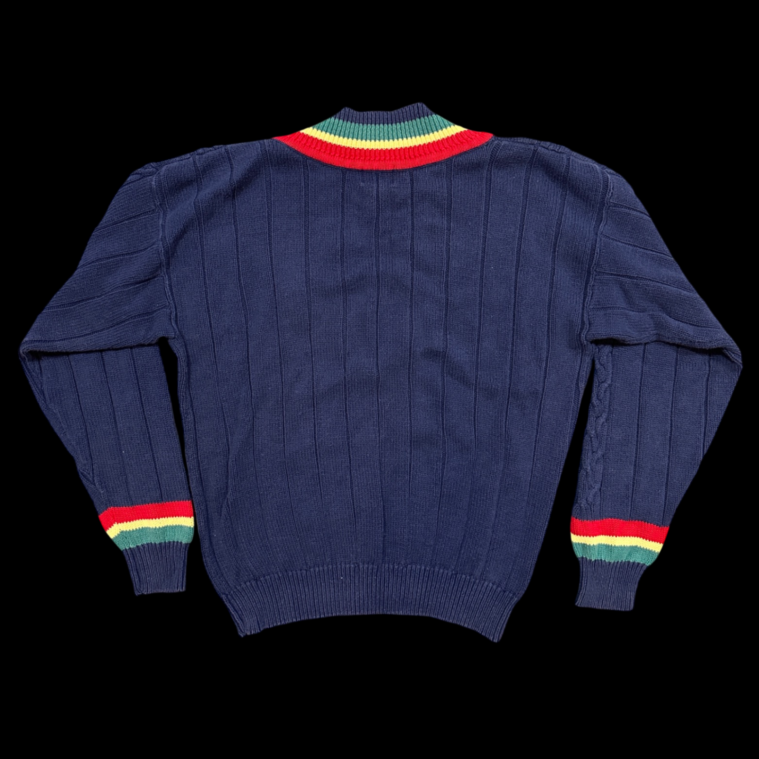 90s Izod Cable Knit V-Neck Sweater