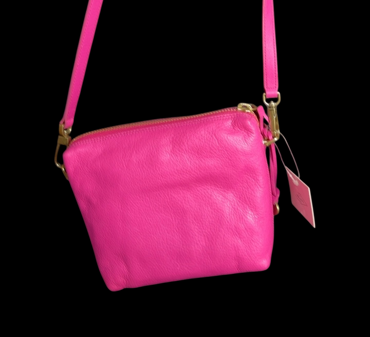 FOSSIL Maya Leather Crossbody in Hot Pink NEW WITH TAGS