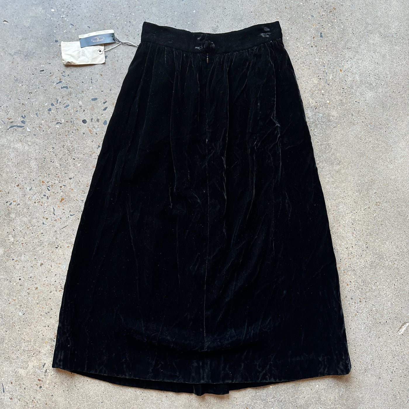 80s Black Velvet “Charter Club Classic” Pleated Skirt