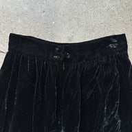 80s Black Velvet “Charter Club Classic” Pleated Skirt