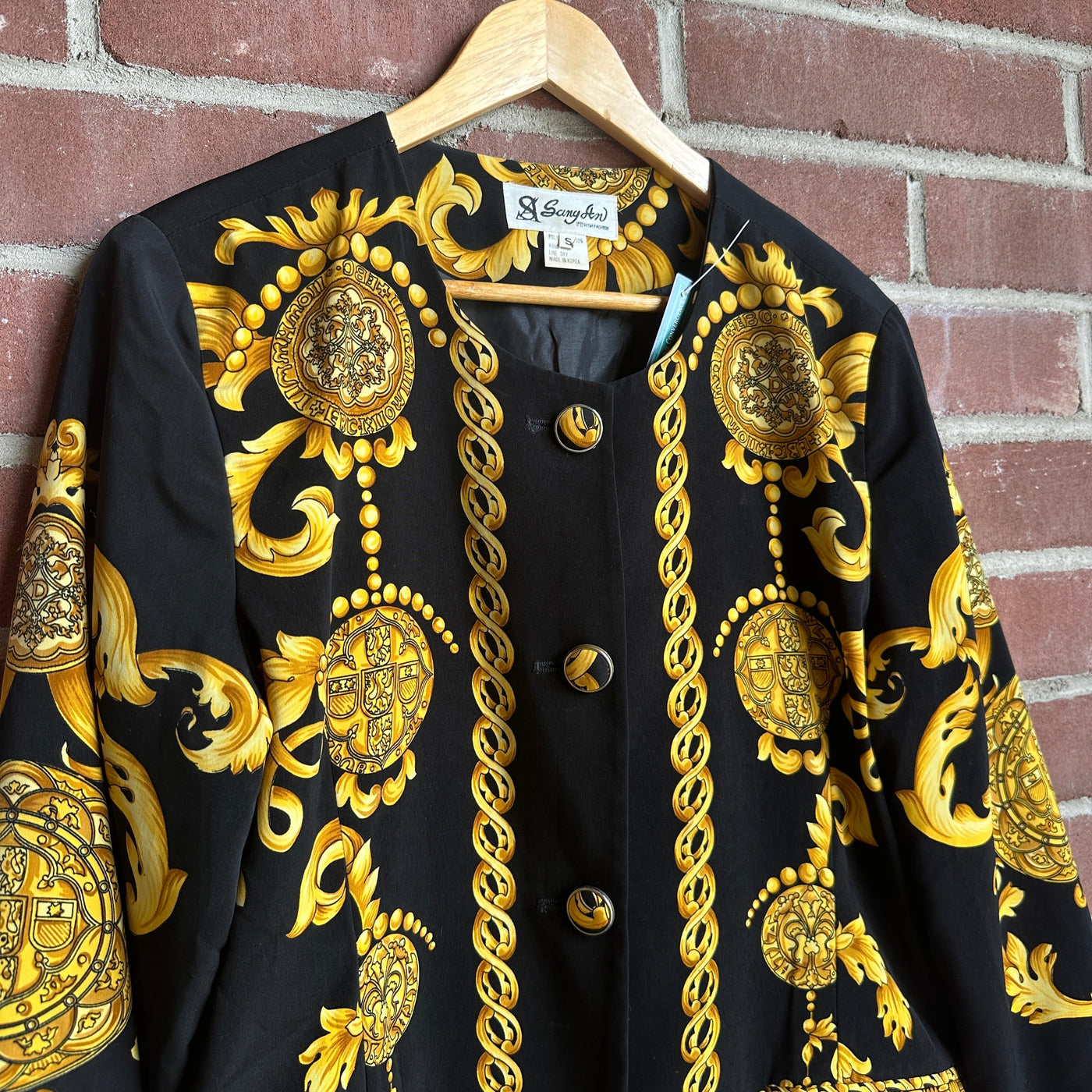 80s Black/Gold “Sang An High Fashion” Blazer