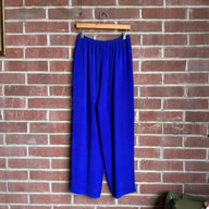80s Royal Blue 2-Piece Blouse/Pants Set