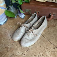 80s Tan “Munro” Laced Oxford Shoes