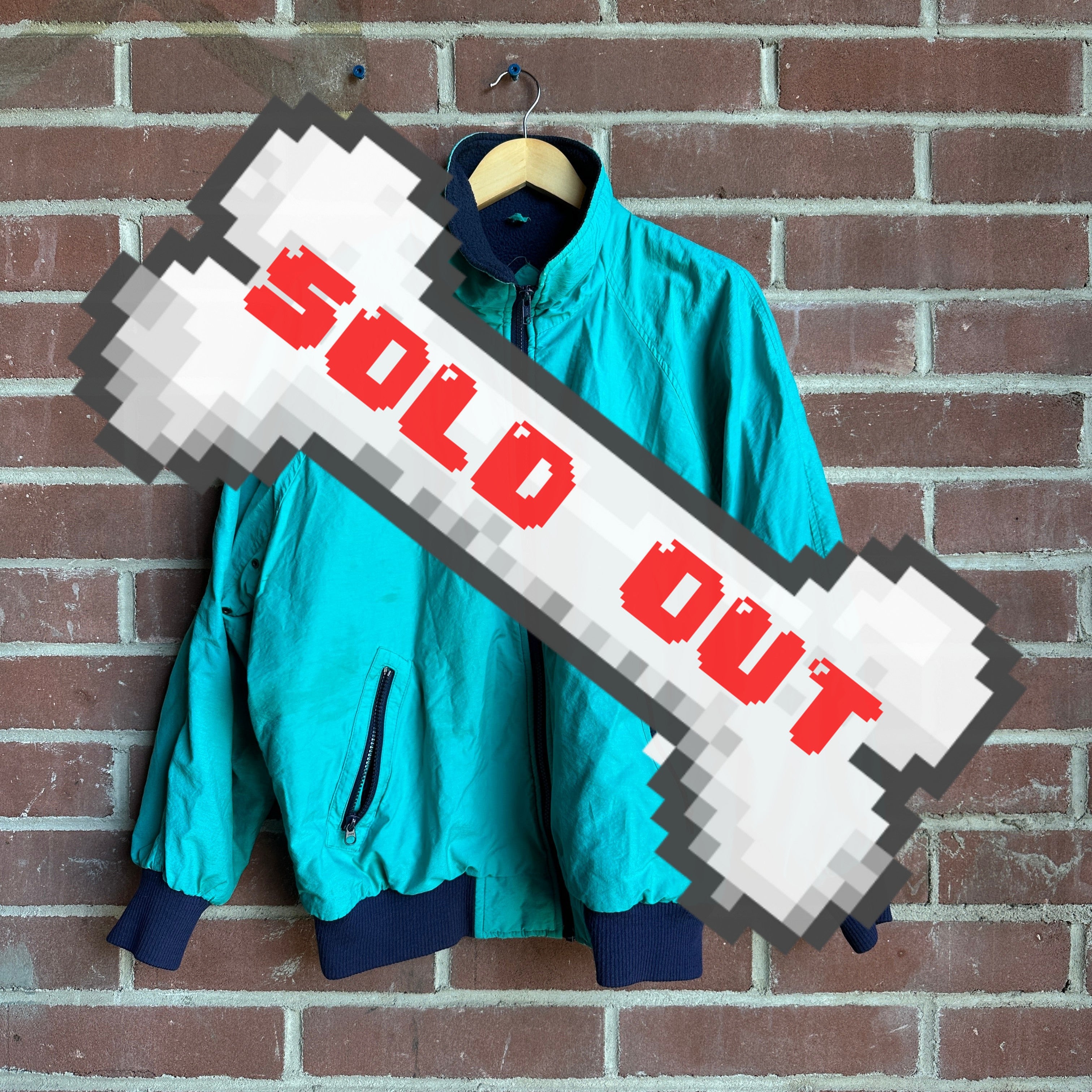 80s Teal “Weather Chasers” Windbreaker Jacket