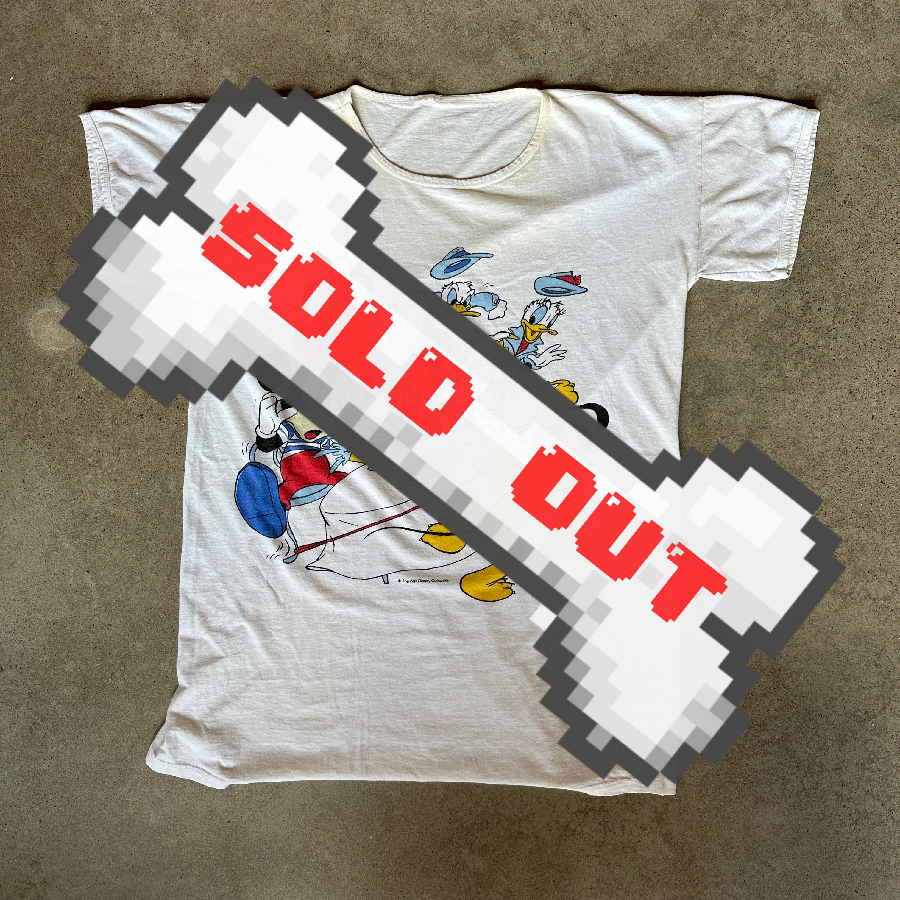 80s White Disney Print T-Shirt