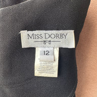80s/90s Black “Miss Dorby” Dress