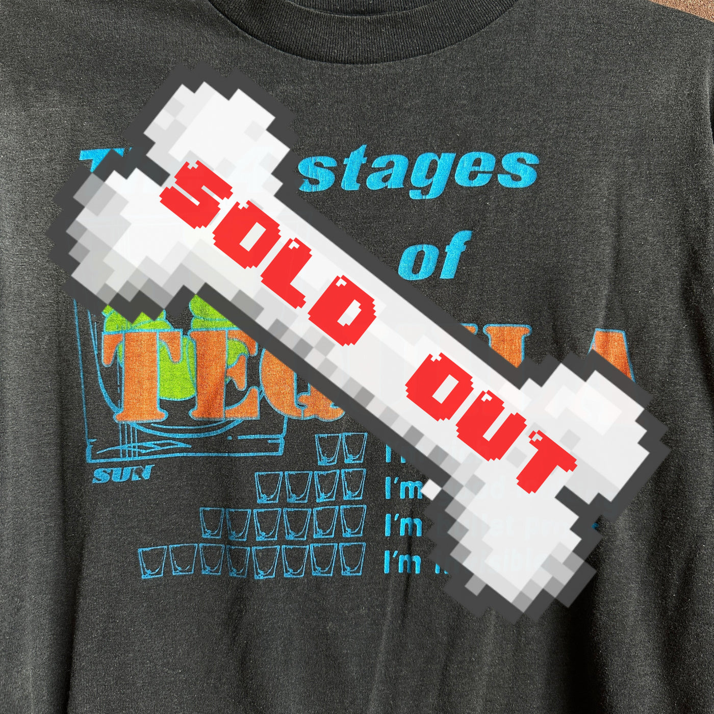 90s Grey “The 4 Stages of Tequila” T-Shirt