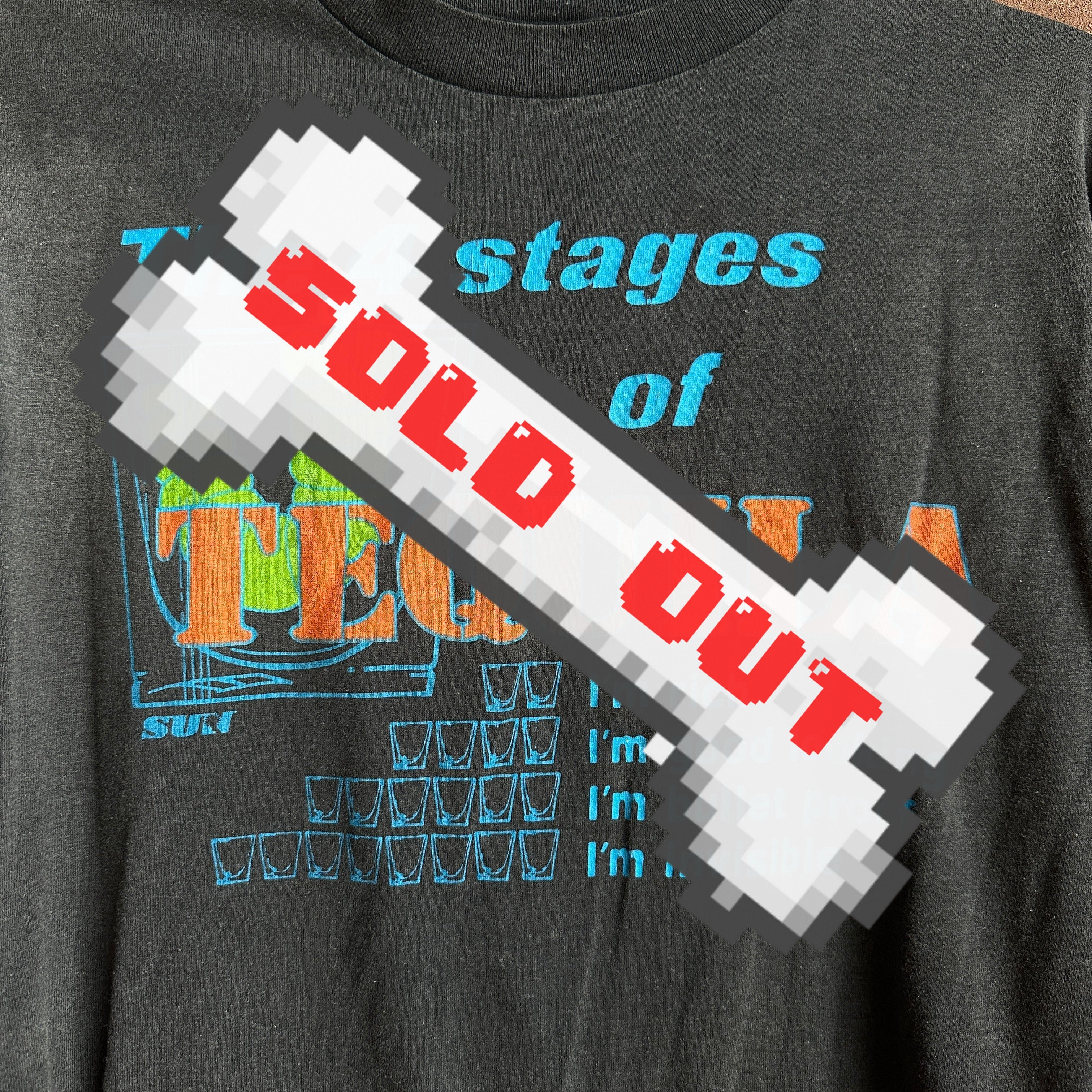 90s Grey “The 4 Stages of Tequila” T-Shirt