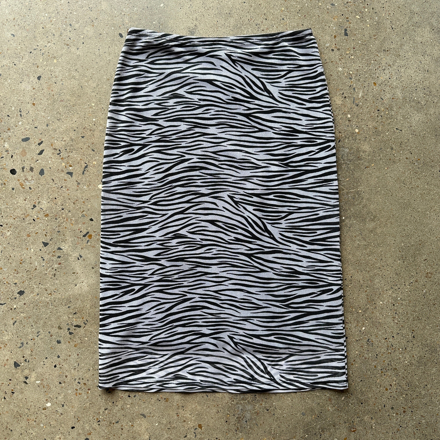 90s Zebra Print “A’gaci Too” Skirt