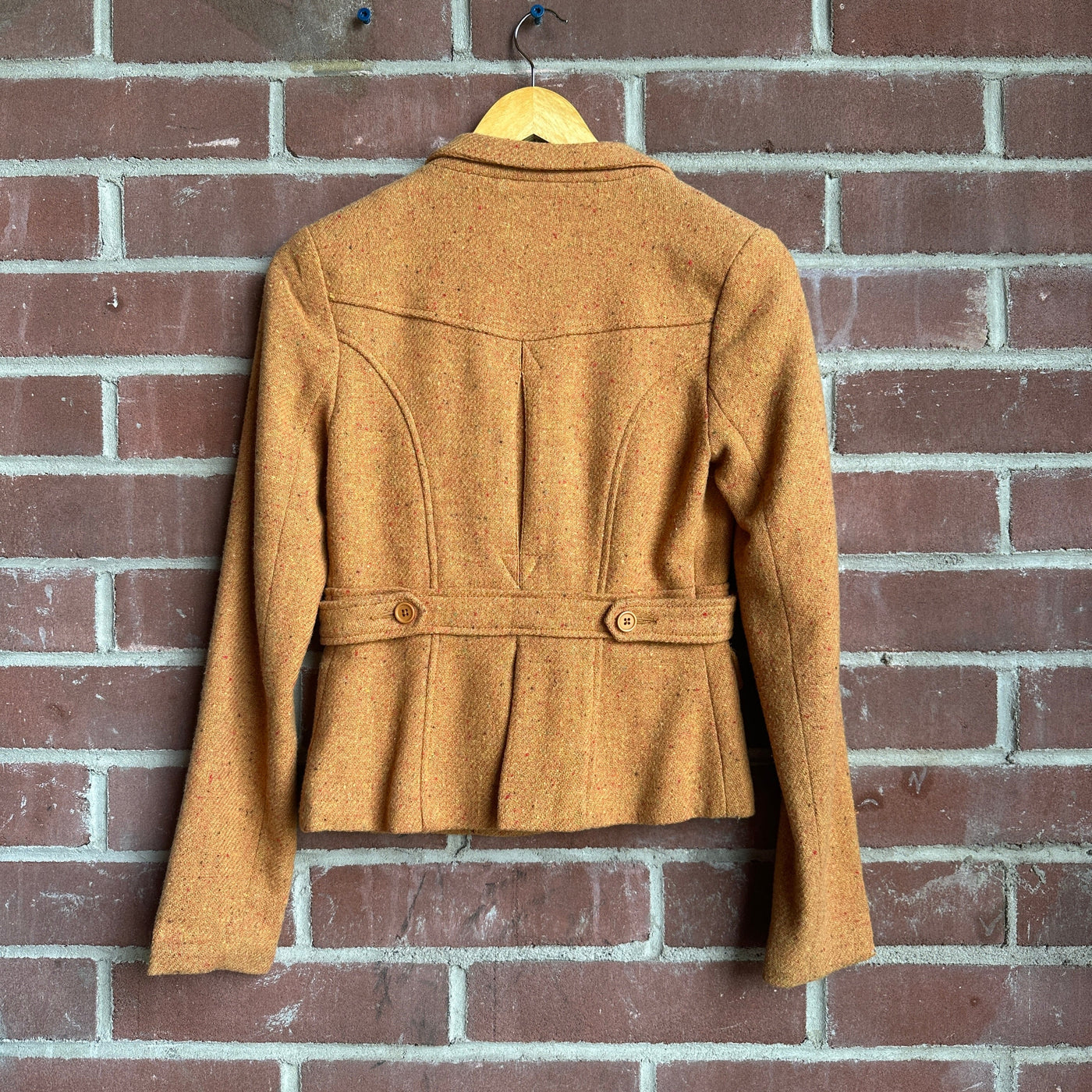 90s/00s Orange Wool “Fossil” Coat