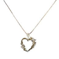 925 Flower and Heart Necklace