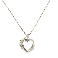 925 Flower and Heart Necklace