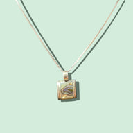 Abalone and 925 silver Necklace