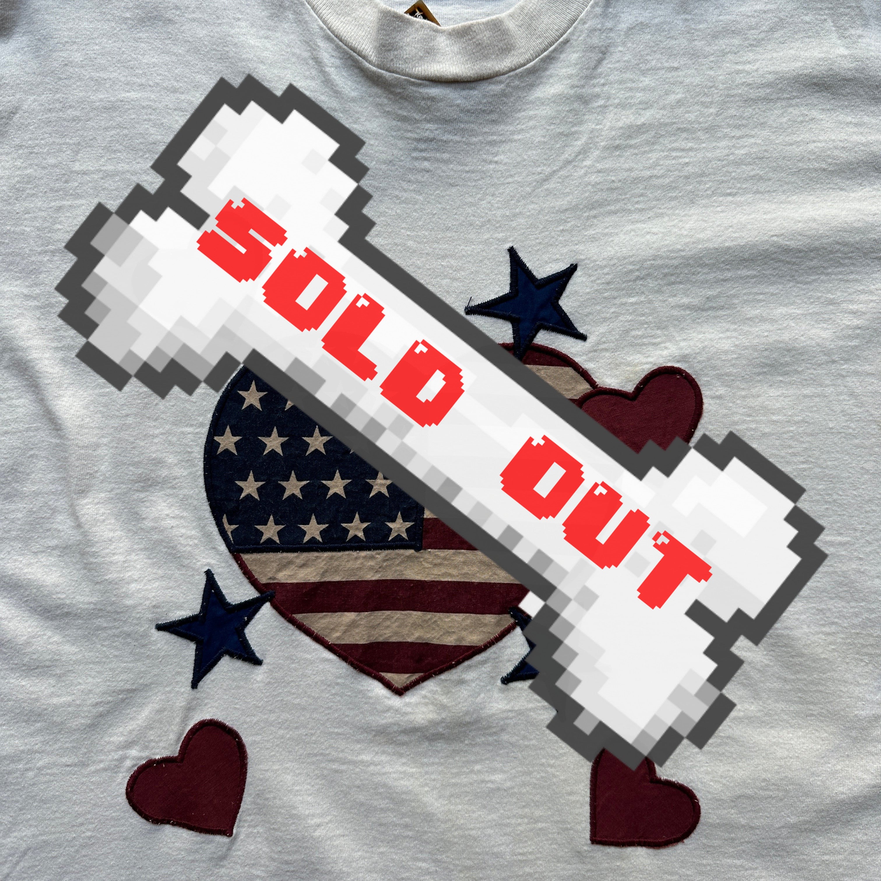 American Flag Heart Applique t-shirt