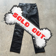 Black Leather “Gap” Bootcut Mid-Rise Pants