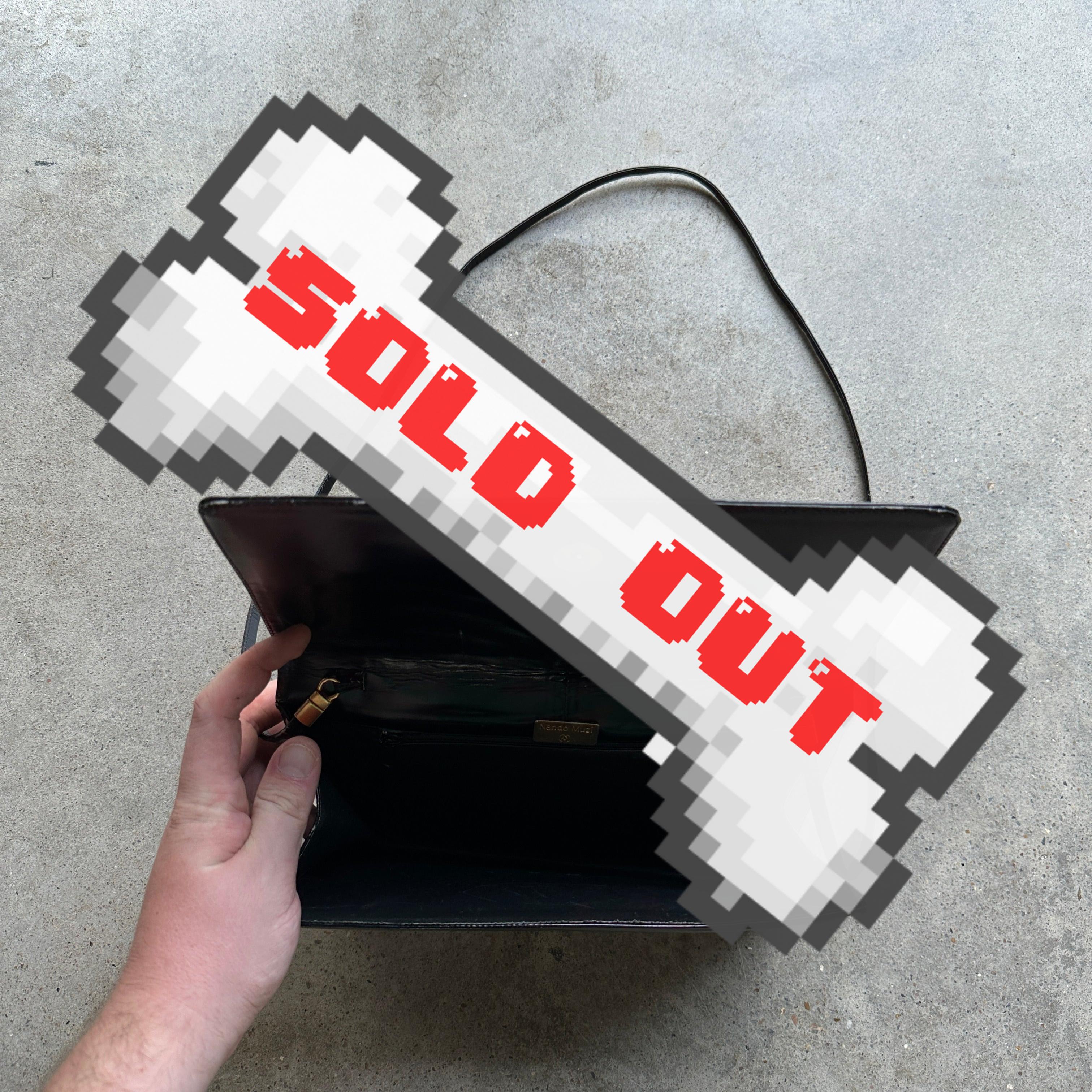 Black Vintage Patent Leather Nando Muzi Crossbody