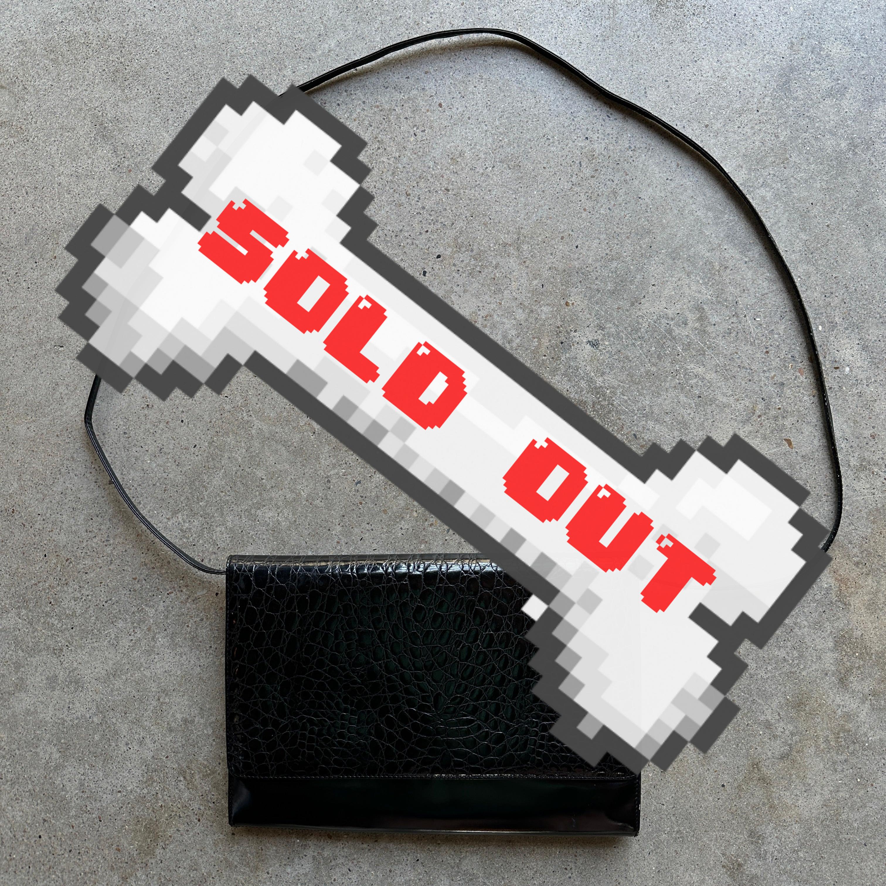 Black Vintage Patent Leather Nando Muzi Crossbody
