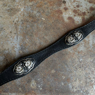 Black Vintage Tex Tan Cowhide Belt