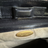 “Brahmin” Black/Brown Croc & Leather Tote Bag