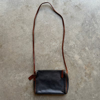“Coach” Navy Leather Baguette Crossbody Purse