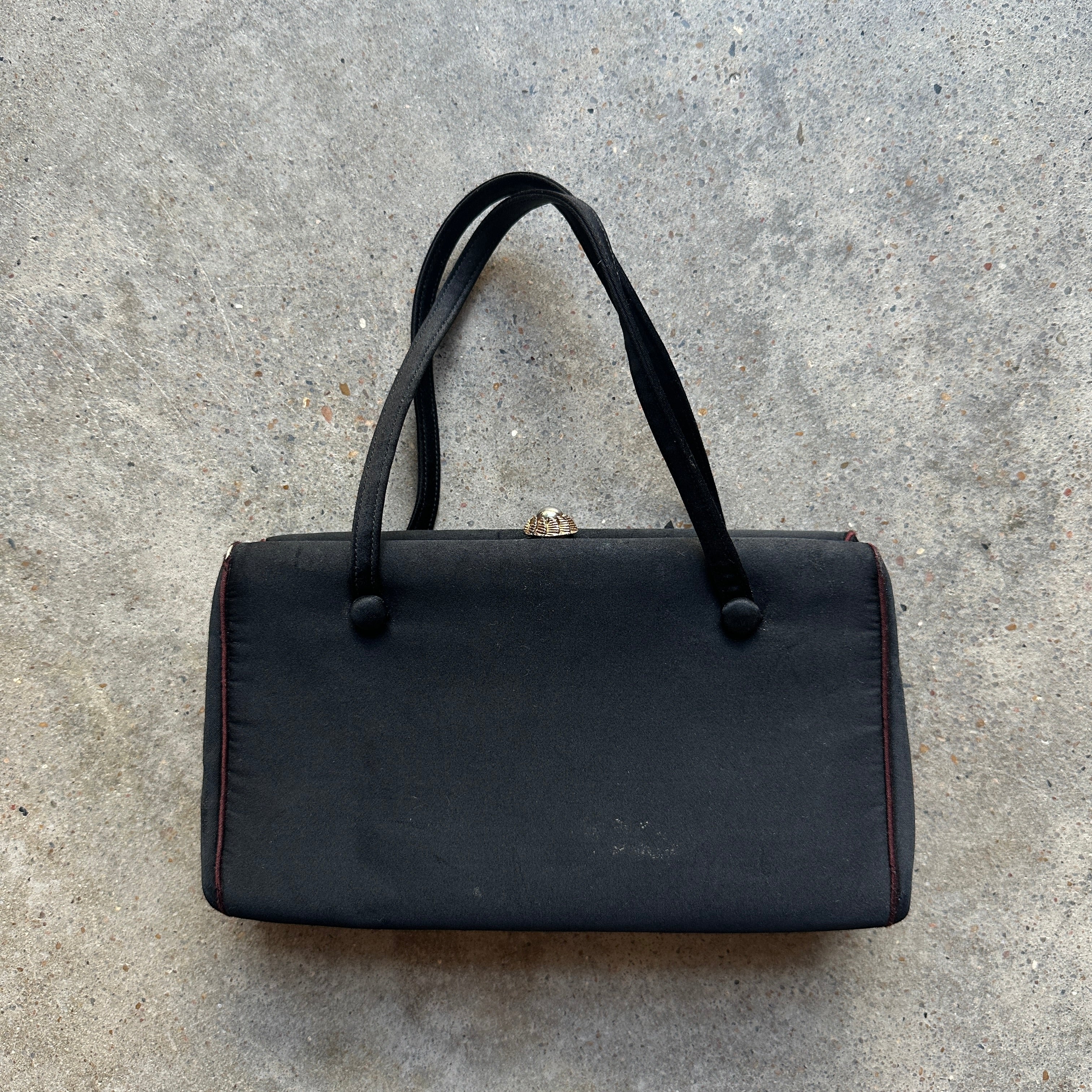 “Coblentz Original” Small Black Silk Clutch Bag