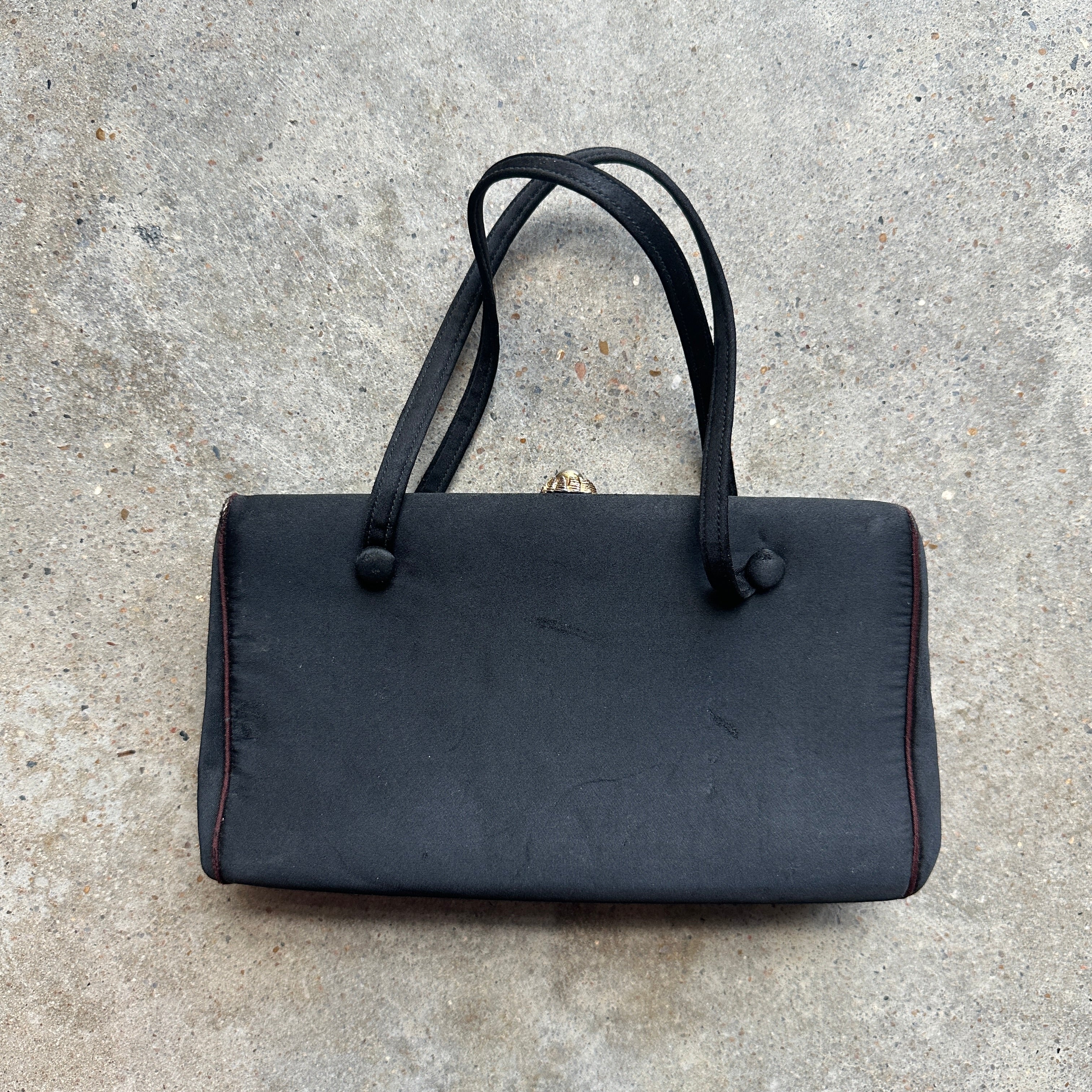 “Coblentz Original” Small Black Silk Clutch Bag