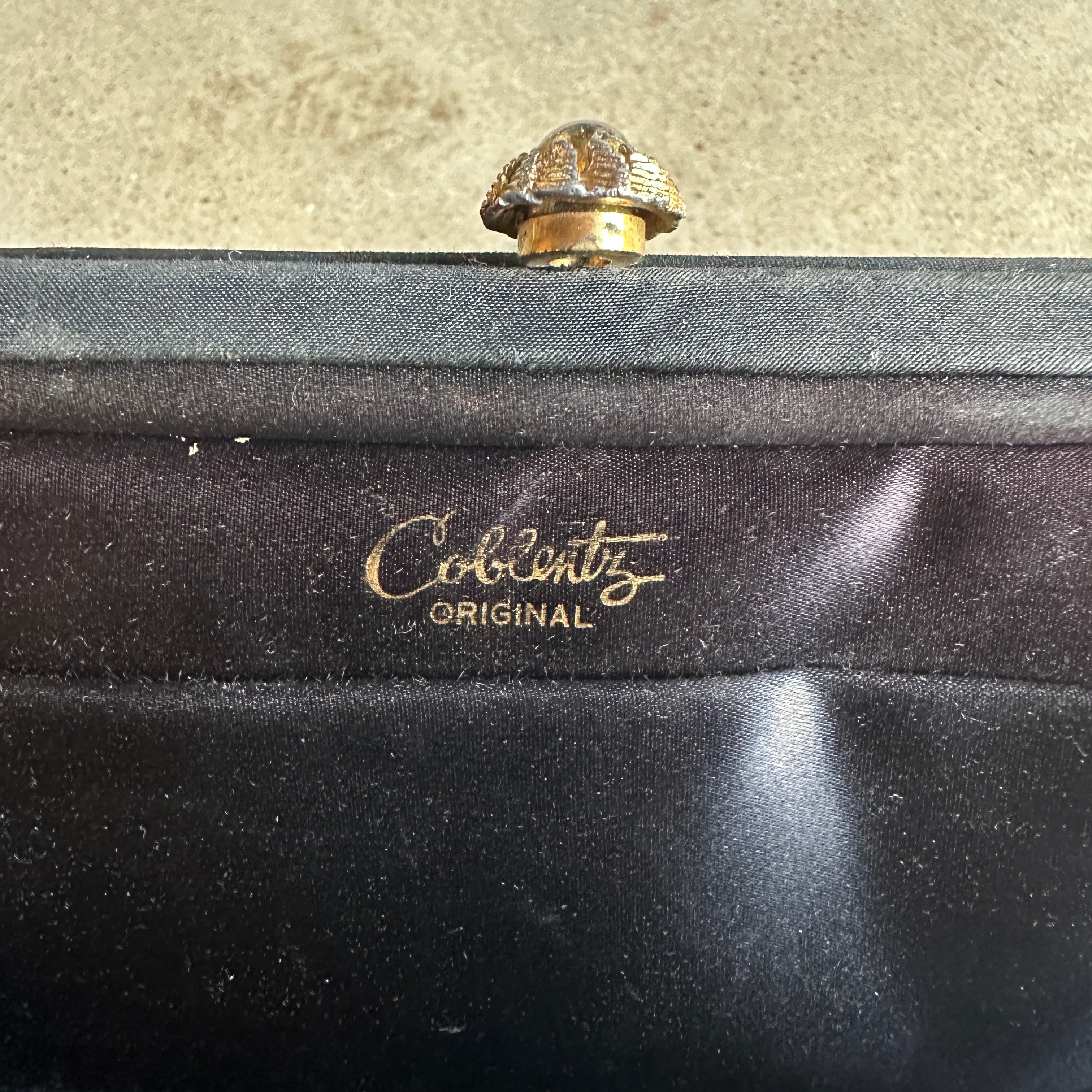 “Coblentz Original” Small Black Silk Clutch Bag