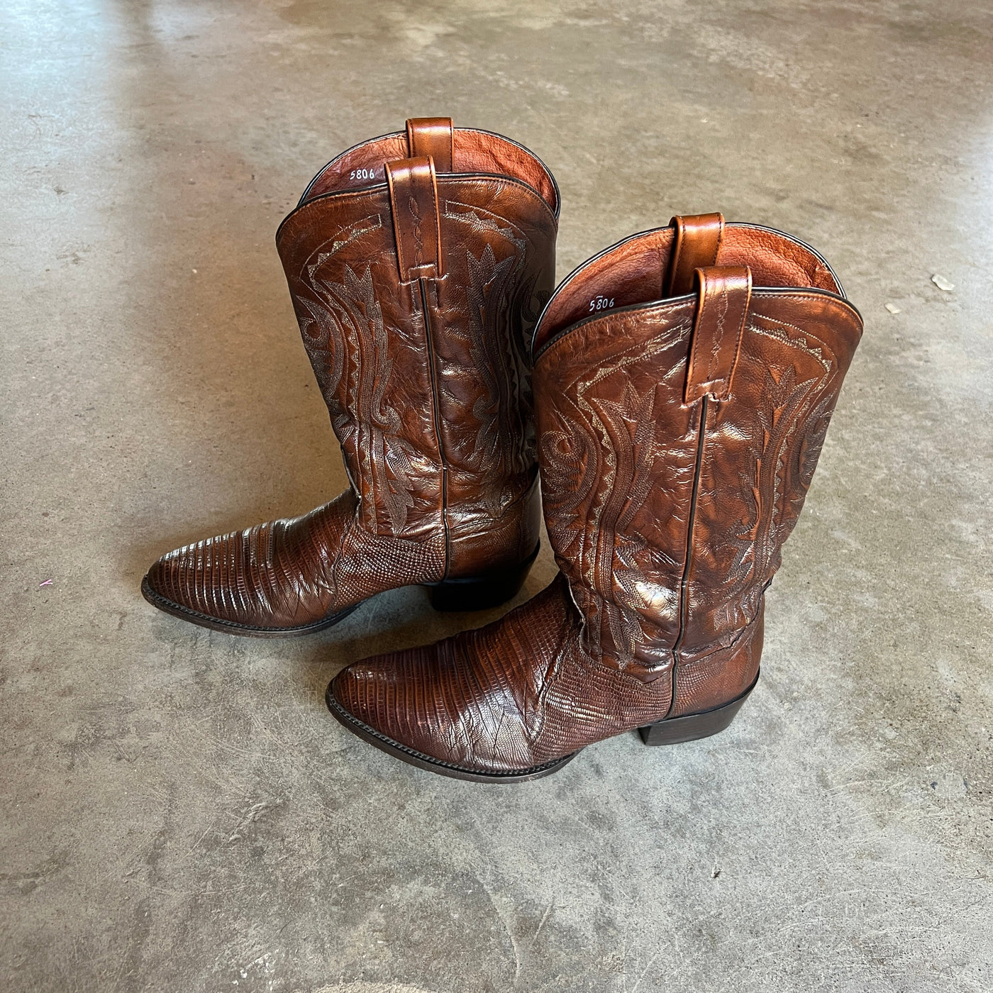 Dan Post Lizard Leather Cowboy Boots