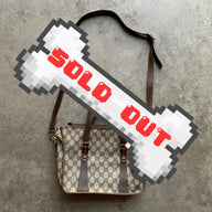 “Gucci Accessory Collection” Beige Italian Leather Logo Print Small Tote