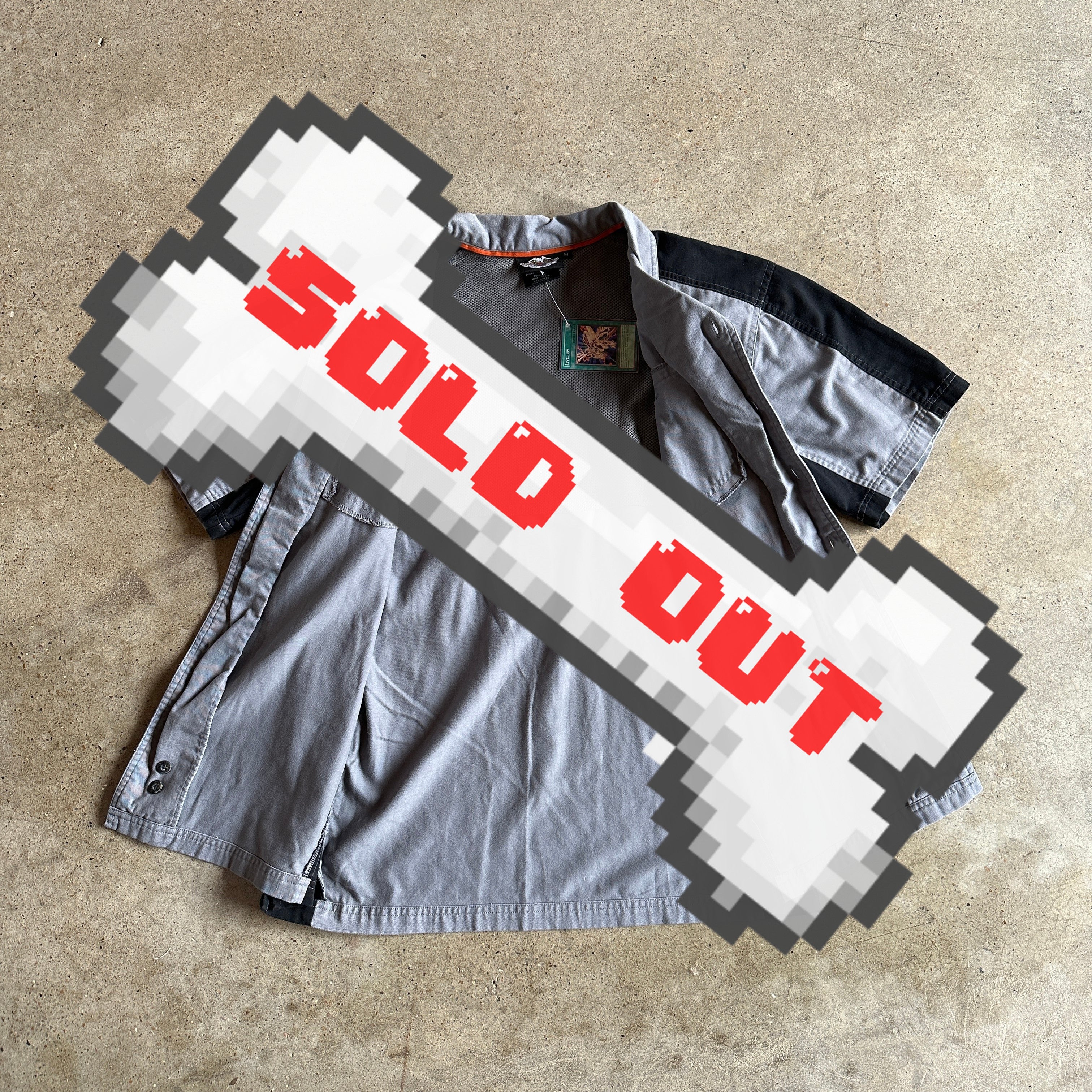 Harley Davidson grey and black work shirt