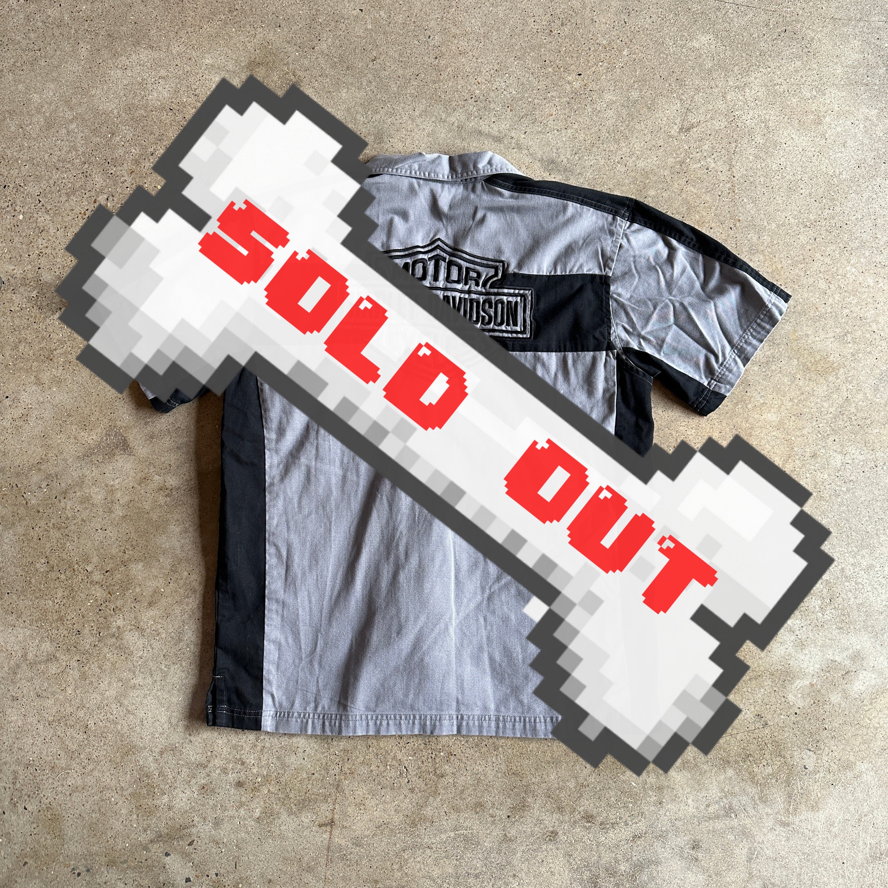 Harley Davidson grey and black work shirt