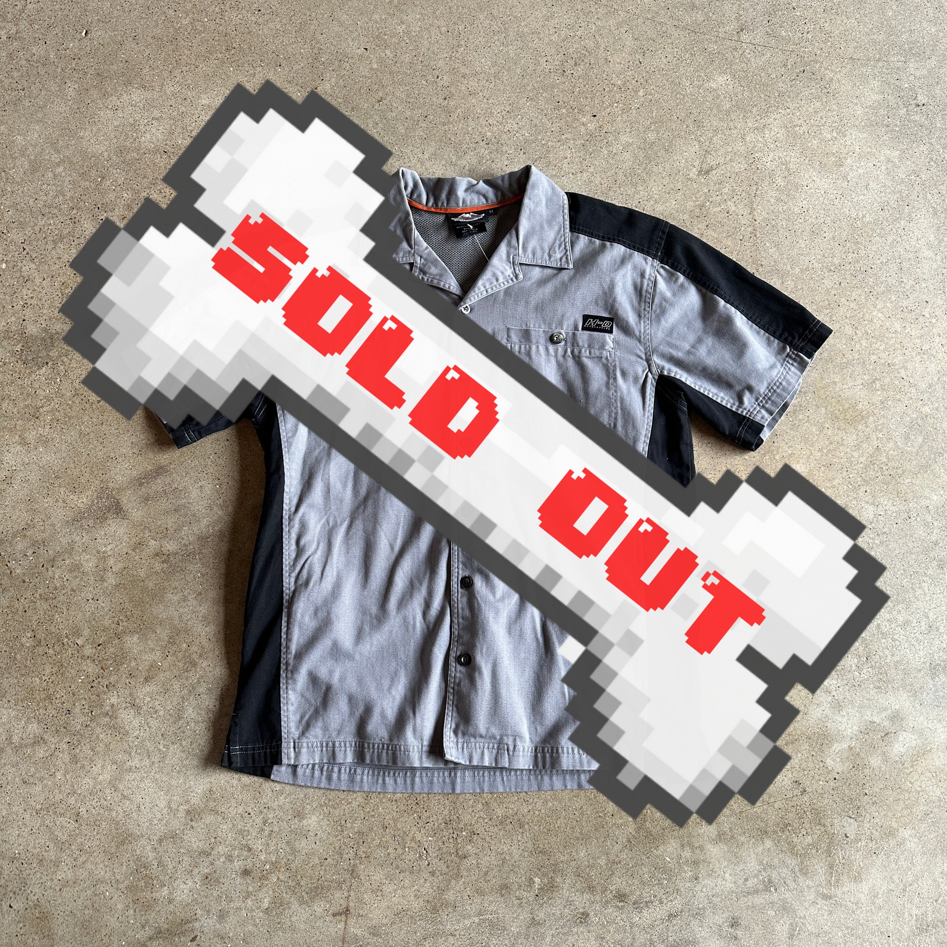 Harley Davidson grey and black work shirt