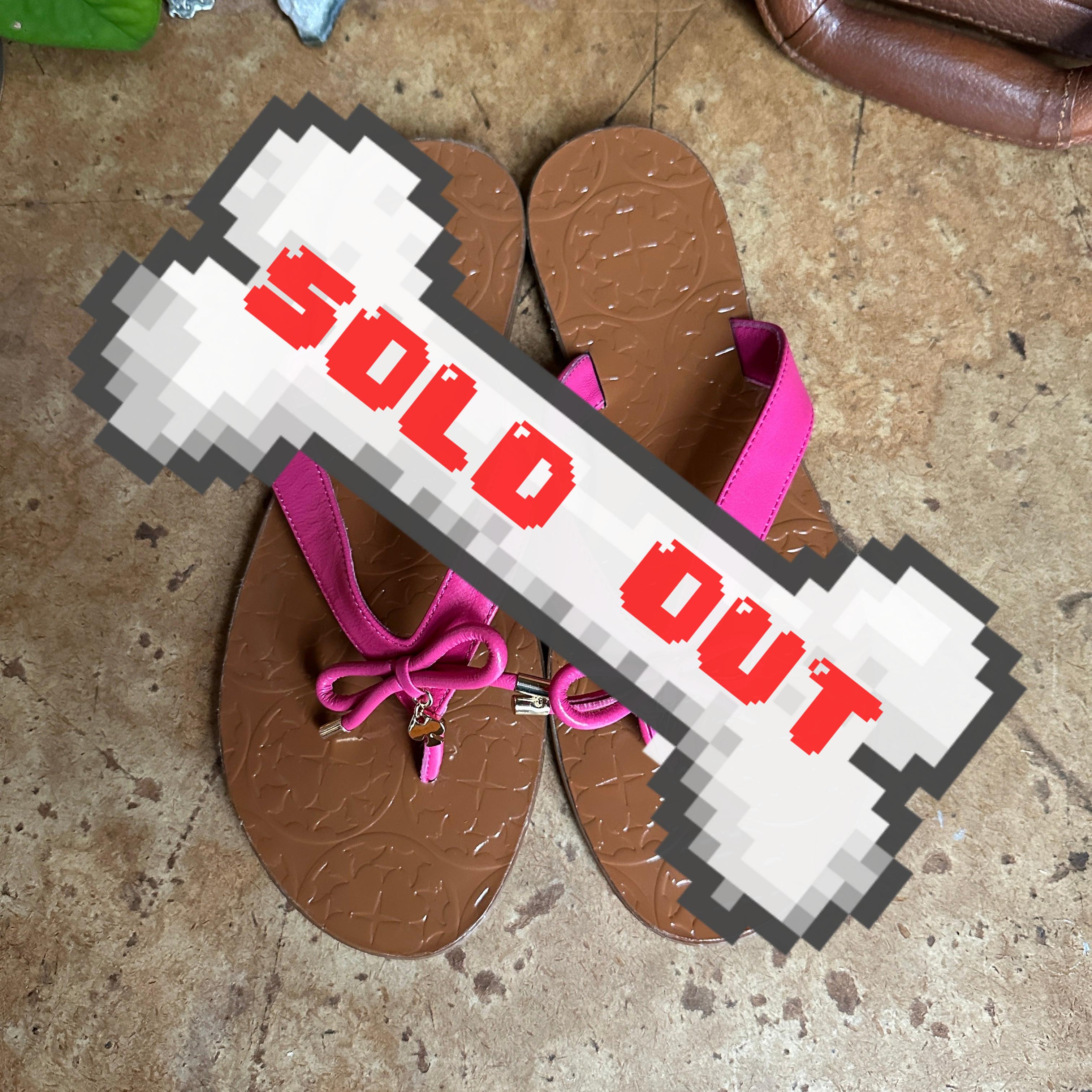 Hot Pink/Tan “Kate Spade” Flip-Flops