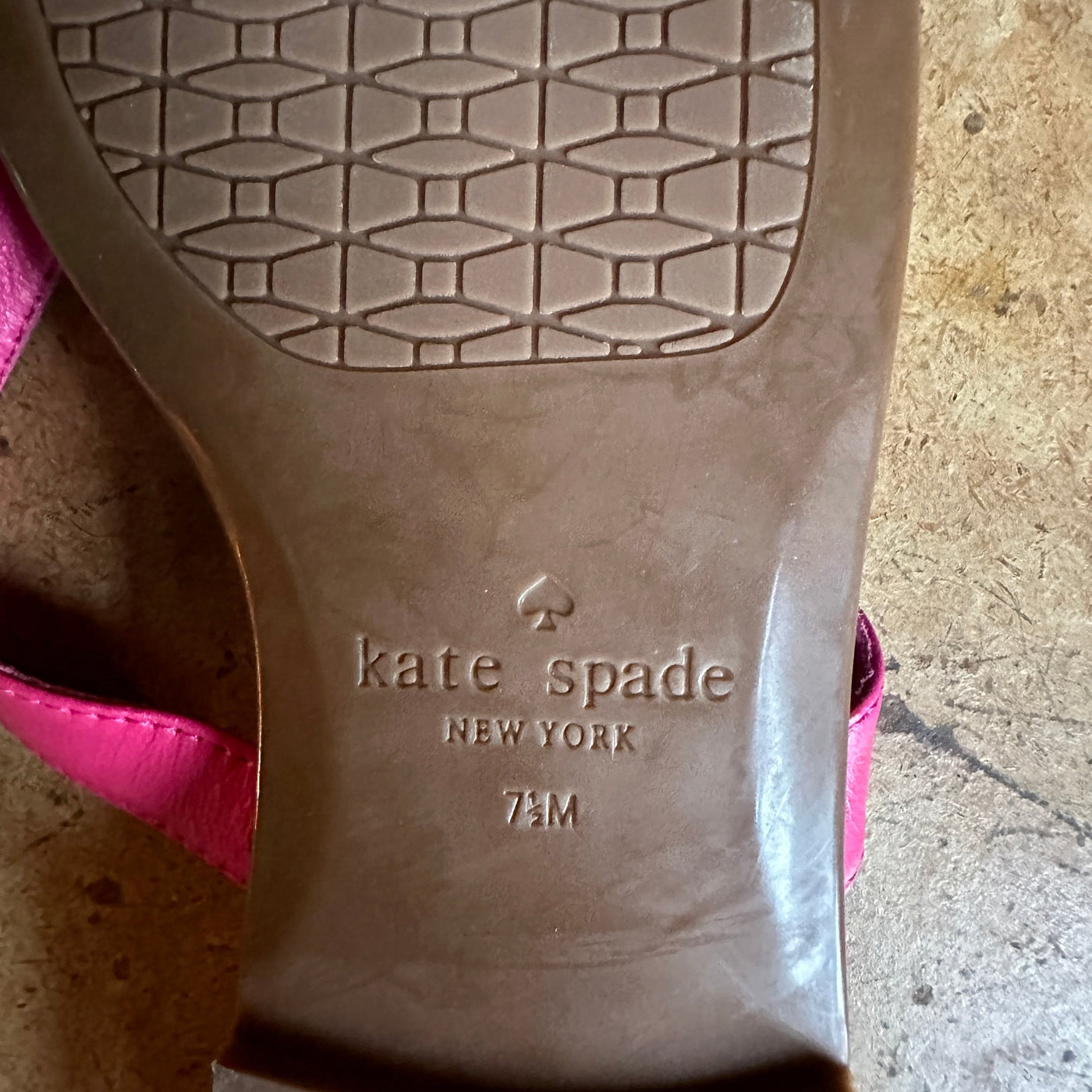 Hot Pink/Tan “Kate Spade” Flip-Flops