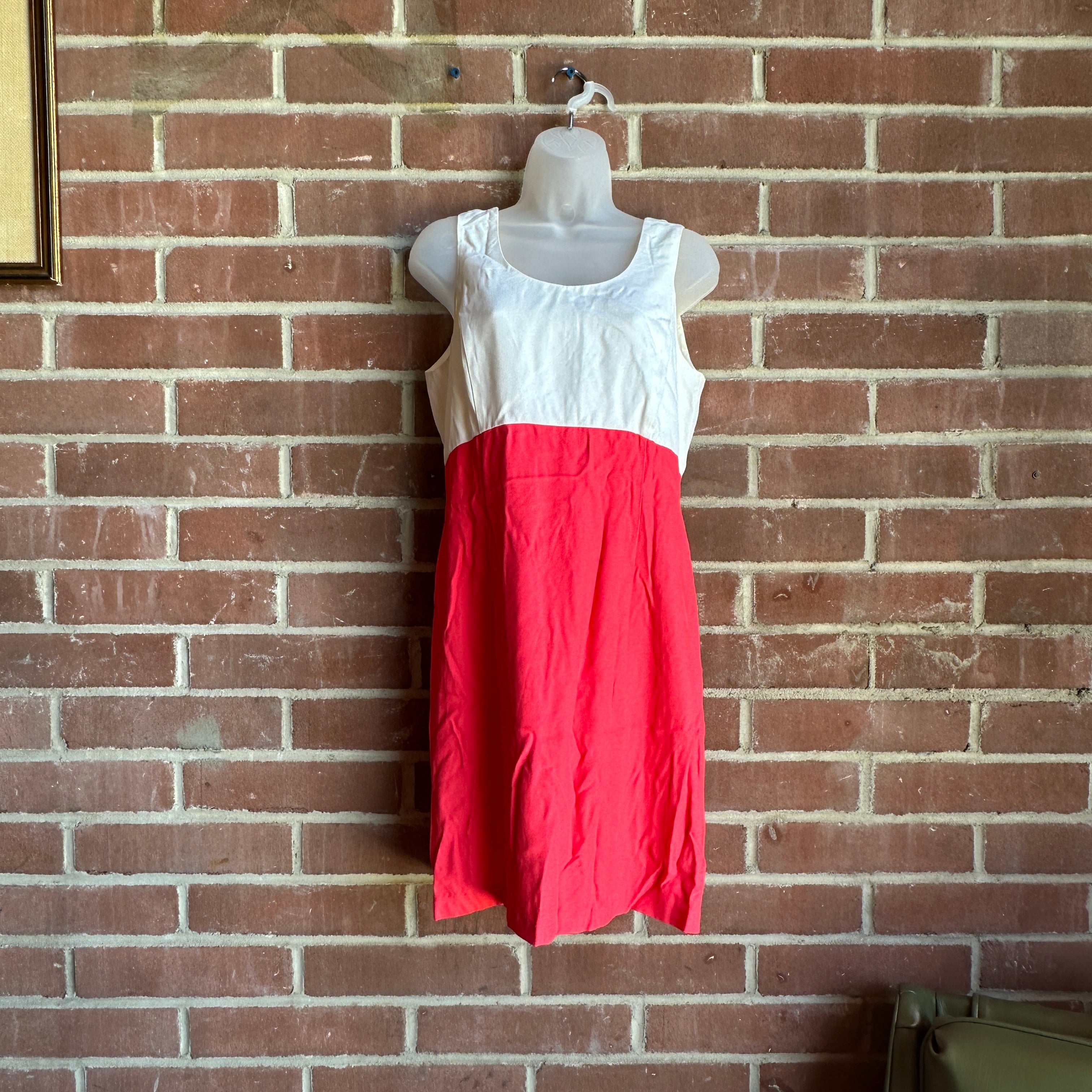Hot Pink/White Colorblock “Scarlett” Dress and Shawl Jacket