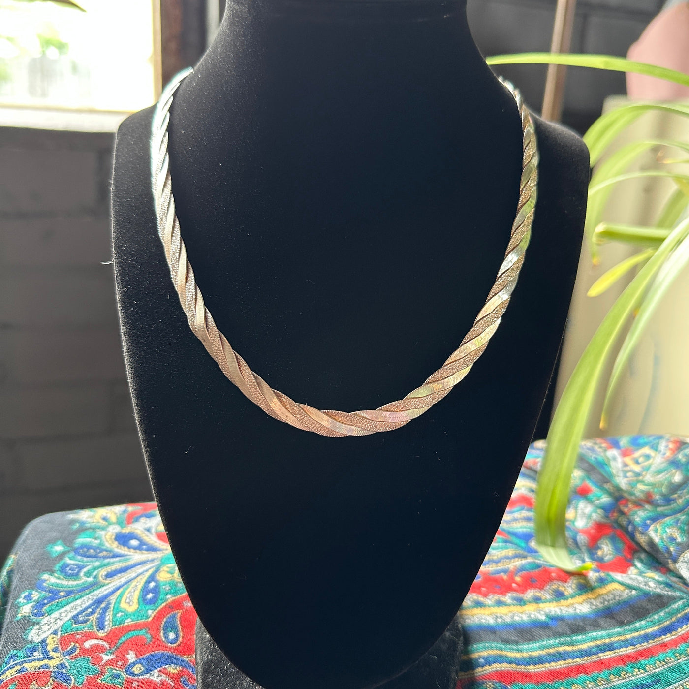 Italian Sterling Silver Braid Necklace