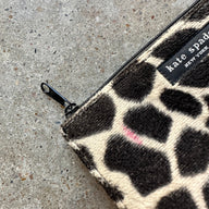 “Kate Spade” Giraffe Print Suede Fram Handbag