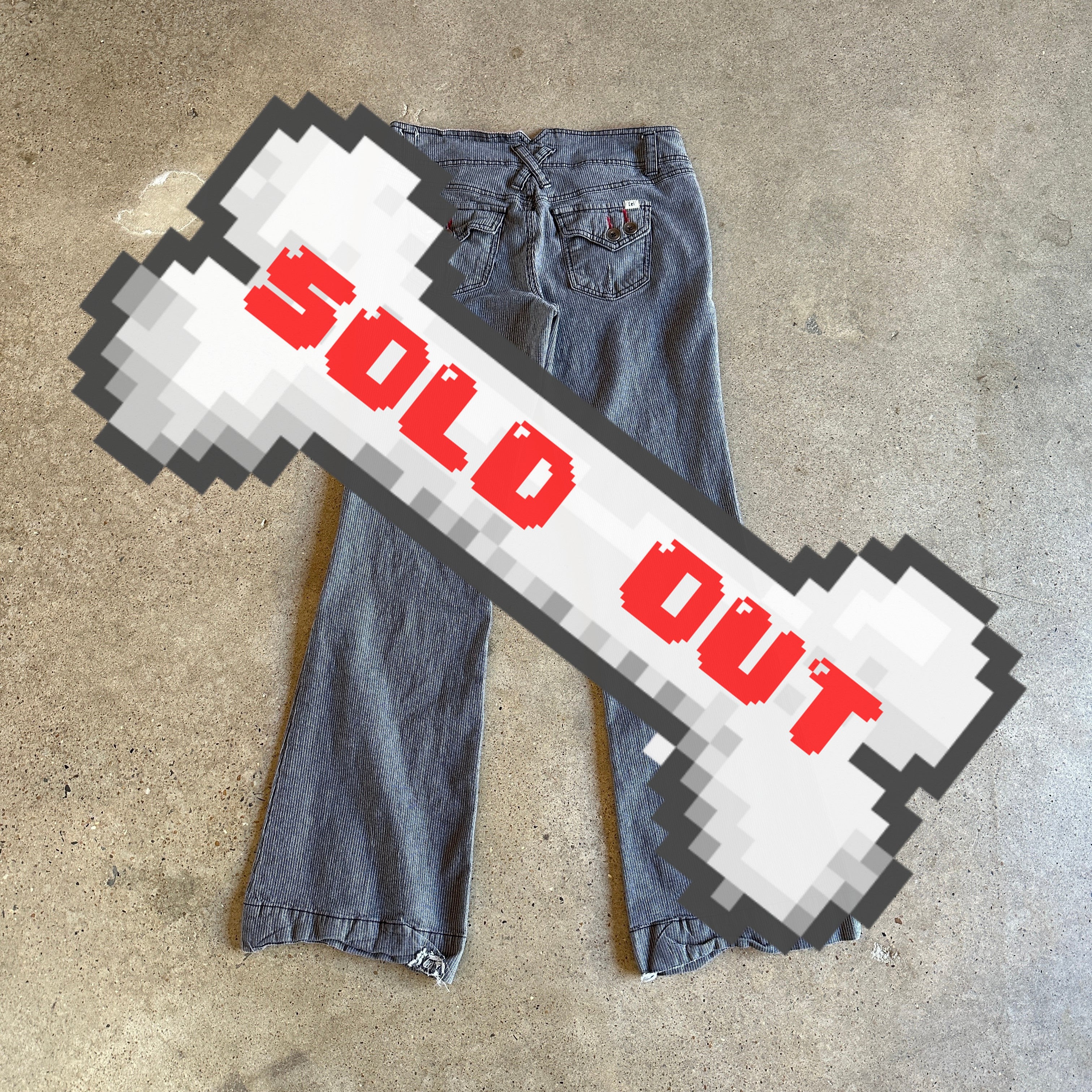 L.e.i Pinstripe Flare Pants (M)
